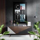 New York Brushed Aluminium Dibond Wall Art.